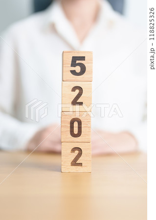 2025 year calendar block on table. goal, Resolution, strategy, plan, start, budget, mission, action, motivation and New Year concepts 2025 year calendar block on table. goal, Resolution, strategy, plan, start, budget, mission, action, motivation and New Year concepts 118825326