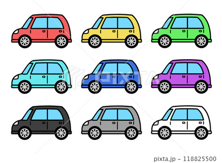 車の横側のイラスト 118825500