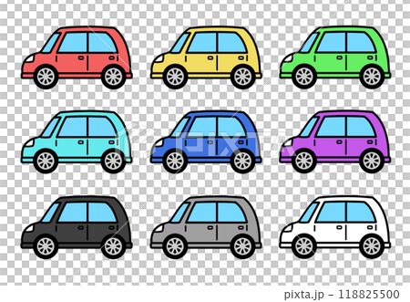 車の横側のイラスト 118825500