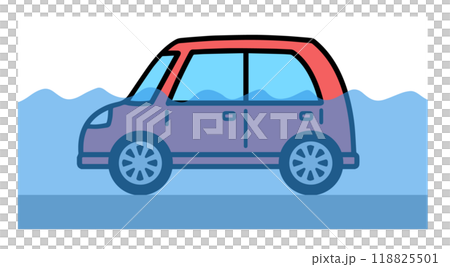 一輛淹沒的汽車 118825501