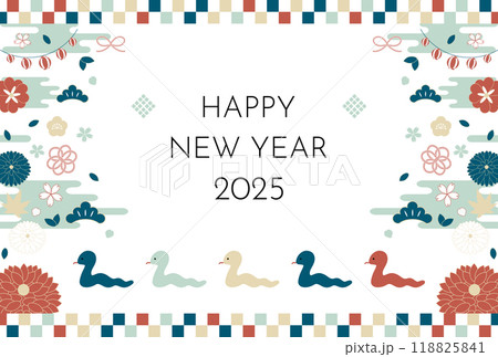 2025 巳年 年賀状イラスト 2025 巳年 年賀状イラスト 118825841