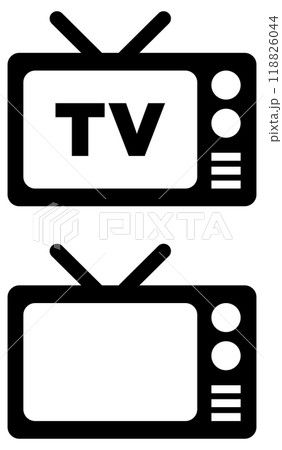 テレビのアイコン 黒 テレビのアイコン 黒 118826044
