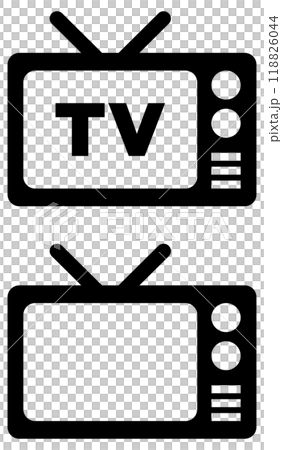 TV Icon Black 118826044