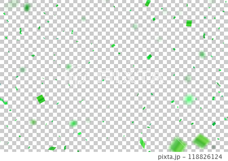 緑色の紙吹雪素材 緑色の紙吹雪素材 118826124