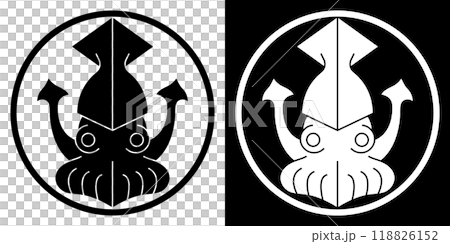 Vector illustration in squid crest style. 118826152