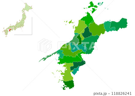 愛媛 日本 地図 緑 アイコン 愛媛 日本 地図 緑 アイコン 118826241
