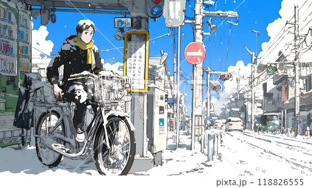 都市の雪景色