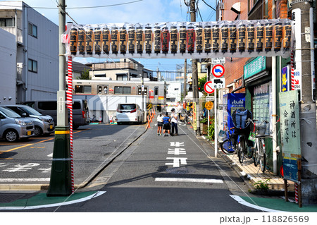 旗の台三軒通りの祭り提灯 118826569