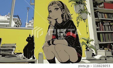 絶望：不安と絶望を感じている少女