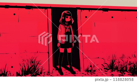絶望：不安と絶望を感じている少女