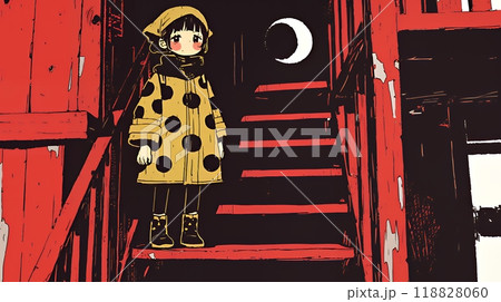 絶望：不安と絶望を感じている少女