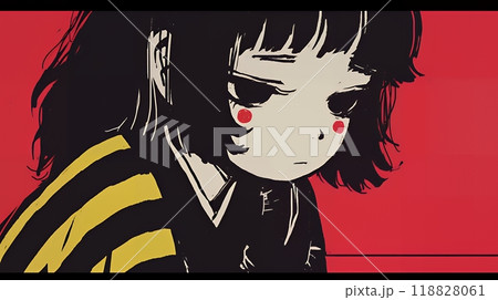 絶望：不安と絶望を感じている少女