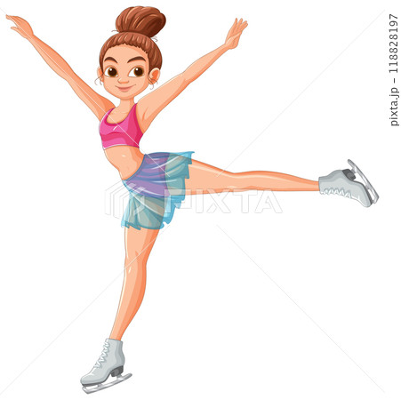 Graceful Ice Skating Girl Graceful Ice Skating Girl 118828197
