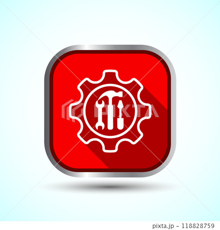 Service Icon Design Illustration, Maintenance Tools Icon For Apps and Websites, Button Design Service Icon Design Illustration, Maintenance Tools Icon For Apps and Websites, Button Design 118828759