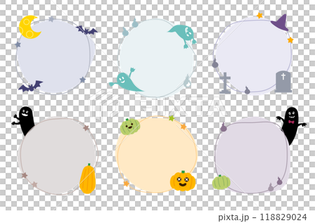 萬聖節框架設置圓圈圖 萬聖節框架設置圓圈圖 118829024