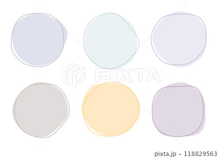 ハロウィン色のシンプルなフレームセット 丸 ハロウィン色のシンプルなフレームセット 丸 118829563