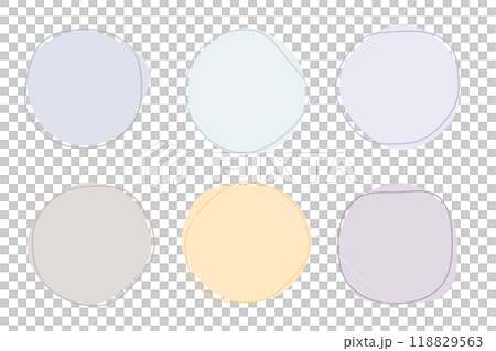 ハロウィン色のシンプルなフレームセット 丸 ハロウィン色のシンプルなフレームセット 丸 118829563