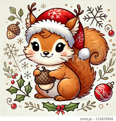 リスのクリスマス 118829888