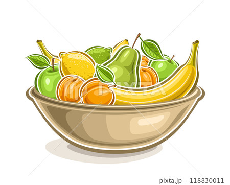 Vector Fruit Plate Vector Fruit Plate 118830011