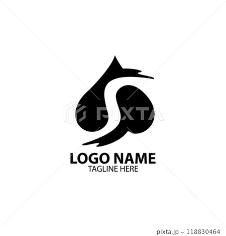 spade letter S logo design vector 118830464