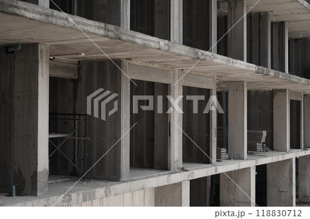A new modern multi-storey residential building under construction A new modern multi-storey residential building under construction 118830712