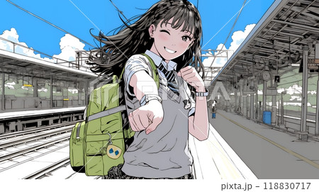 ウインクしている若い女性12：フィストバンプ・グータッチ