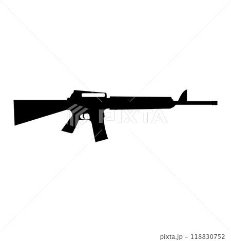 Rifle icon on white. 118830752