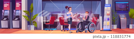 Business office with computer desk illustration 118831774