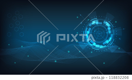 futuristic digital technology interface hud background futuristic digital technology interface hud background 118832208