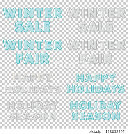 A set of cute headings for winter events and flyers A set of cute headings for winter events and flyers 118832595