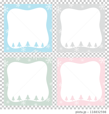 Natural frame set with Christmas and winter images 118832598