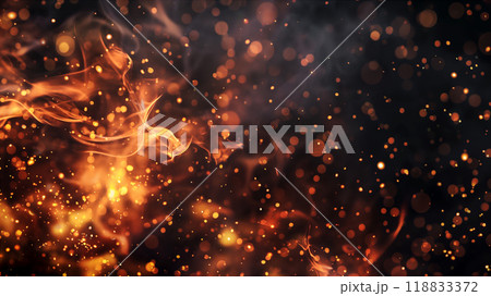 Fire Embers and Smoke. Generative AI 118833372
