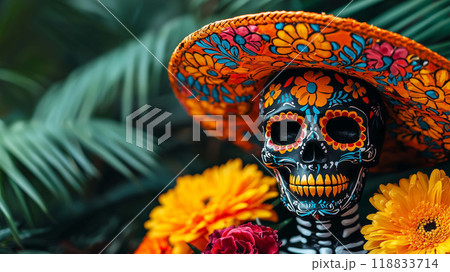 Dia de los Muertos, Honoring Ancestors Through a Blend of Cultural Heritage 118833714