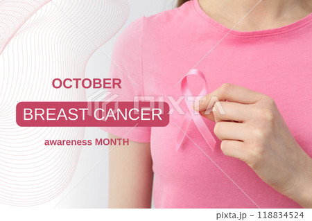A beautiful thematic card for breast cancer month A beautiful thematic card for breast cancer month 118834524