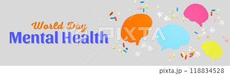 World Mental Health Day, created using Generative AI technology. World Mental Health Day, created using Generative AI technology. 118834528