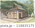 水彩で描いた古い民家 118835175
