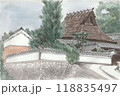 水彩で描いた古民家 118835497