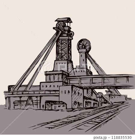 Plant at the mine. Vector drawing Plant at the mine. Vector drawing 118835530