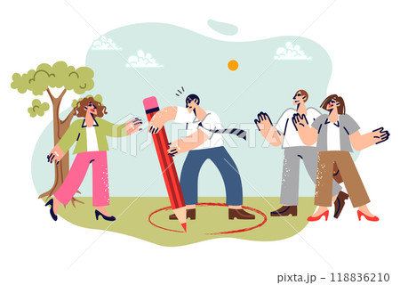 Introvert man takes care of personal boundaries by not allowing people around him Introvert man takes care of personal boundaries by not allowing people around him 118836210