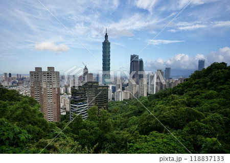 都市の風景「象山からの台北市街地を臨む」 都市の風景「象山からの台北市街地を臨む」 118837133