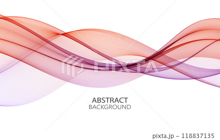 Transparent pink with purple tones horizontal wave on a white background Transparent pink with purple tones horizontal wave on a white background 118837135