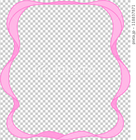 Retro Pink bow ribbon vertical frameのイラスト素材 [118837871] - PIXTA