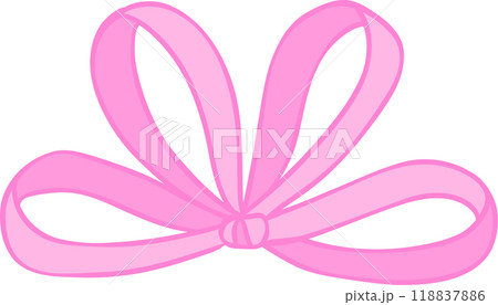 retro Pink gift bow ribbon flower doodle retro Pink gift bow ribbon flower doodle 118837886