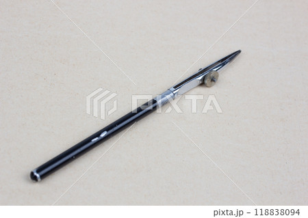 Vintage retro ruling pen on paper 118838094
