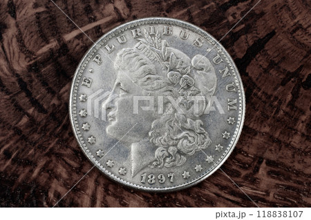 Old USA 1897 year US silver dollar coin Old USA 1897 year US silver dollar coin 118838107