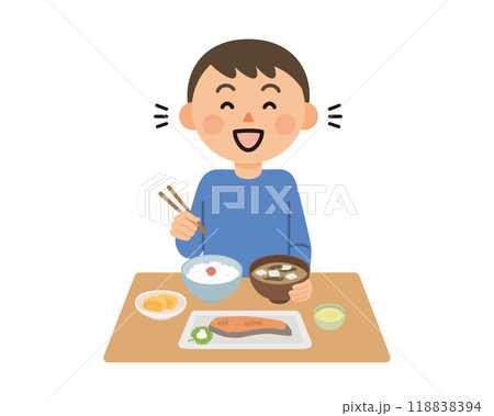 朝食を食べる男性 118838394