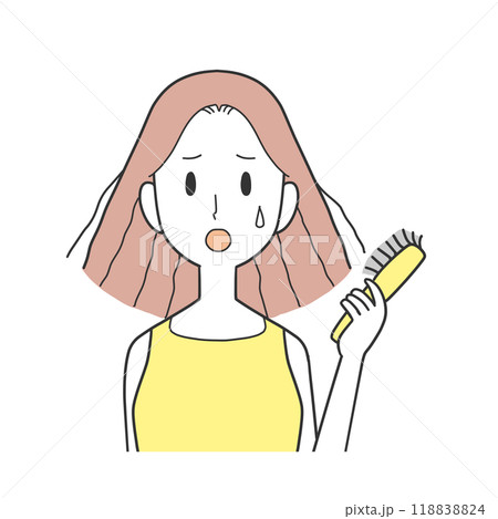髪の毛が広がってしまった女性 118838824