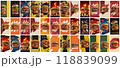 Mega collection of 36 social media story background burger. used for fast food restaurant advertising 118839099