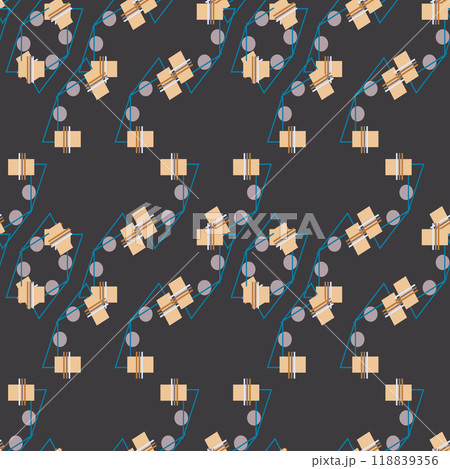 Textile motif seamless pattern. Lux fabric design textile swatch ladies dress, man shirt all over print block.  118839356