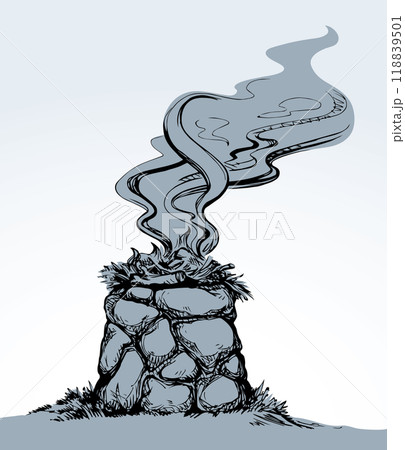 Stone Altar. Vector drawing Stone Altar. Vector drawing 118839501